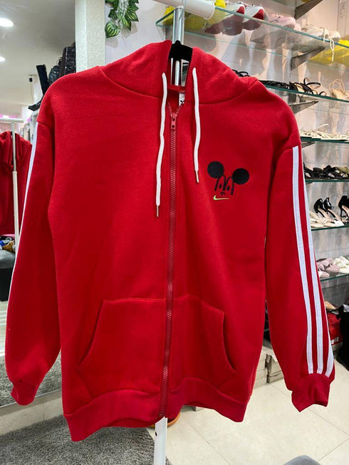 Woollen Zip Up Stripe Jacket